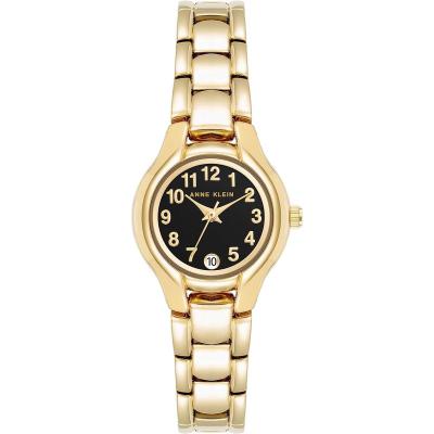 Anne Klein手表女日期显示时针分针秒针石英圆形表盘24毫米表径