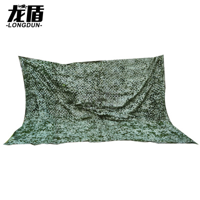 龙盾 420D涤纶牛津布户外迷彩网伪装网汽装饰网绿色伪装网1平方