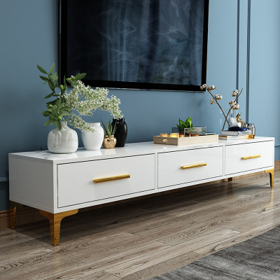 北欧电视柜茶几组合套装现代简约小户型客厅卧室轻奢后现代电视柜 140*40*40三抽配送+安装 组装