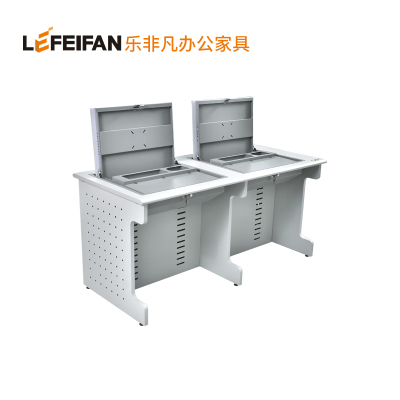 乐非凡办公家具 C型双人位翻转电脑桌 1600*600*750mm 套