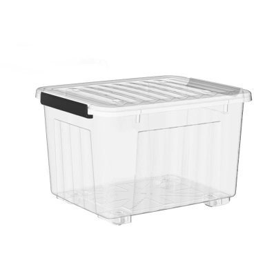 华燏 HY-XZ03 76.5*53.5*43cm 滑轮储物箱 (计价单位:个)透明