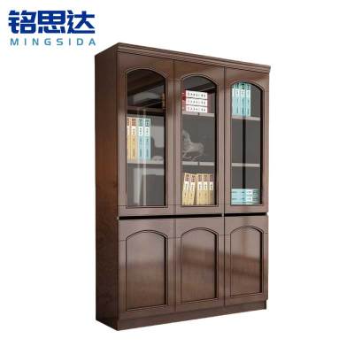 铭思达实木书柜三门台