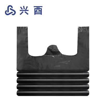 兴酉 黑色背心塑料袋 32*51加厚100只 包