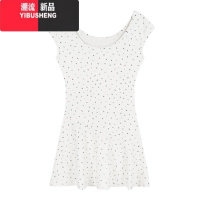 YIBUSHENG甜辣妹碎花短袖圆领连衣裙女季裙子收腰显瘦a字裙纯欲小众短裙