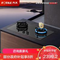 方太TEK21B全新升级防干烧家用燃气灶天然气液化气双眼灶TEK21-20Y系列黑可选国补液化气专用