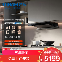 老板(Robam)抽油烟机28风量1380Pa静压 双腔变频大吸力烟灶联动 定时防干烧烟灶套餐E2+51B0AS
