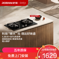 老板(Robam)4.8kW煤气灶68%热效率灶具 节能省气 双灶家用一级能效猛火灶55B7A液化气