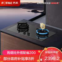 方太TEK21B全新升级防干烧家用燃气灶天然气液化气双眼灶TEK21系列黑/灰色可选国补液化气专用