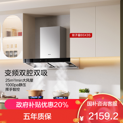 老板(ROBAM)油烟机 25m³变频抽油烟机 欧式吸油烟机 油烟机 以旧换新顶吸油烟机65X3S