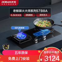 老板(Robam)5.0kW定时灶具自营煤气灶灶具煤气灶双眼灶嵌入式燃气炉具自营57B8A可(液化气)