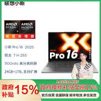 联想小新Pro16 2025锐龙版16英寸轻薄笔记本电脑(AMD 锐龙标压R7-H255 24G 1T 2.8K OLED 120Hz 1100nits)