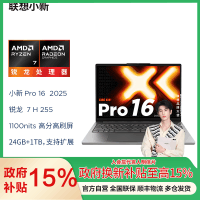 联想小新Pro16 2025锐龙版16英寸轻薄笔记本电脑(AMD 锐龙标压R7-H255 24G 1T 2.8K OLED 120Hz 1100nits)