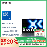 联想小新Pro14 2025款14英寸轻薄笔记本电脑(高性能标压英特尔酷睿Core5 220H 24G 1T 2.8K OLED 120Hz)