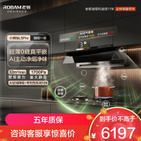老板[小西柚L5 Pro]抽油烟机32风量大吸力超薄平嵌 AI主动净烟灵犀烟灶联动 烟灶套装L5P+D2 天然气