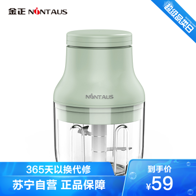 金正(NiNTAUS)迷你蒜蓉机无线电动多功能压蒜器捣蒜器绞肉机蒜泥神器机迷你搅碎机婴儿辅食机SR22绿色250ml