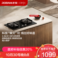 老板(Robam)4.8kW煤气灶68%热效率灶具 节能省气 双灶家用一级能效猛火灶55B7A液化气
