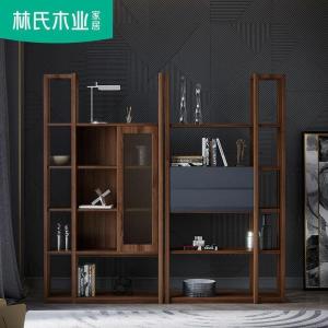 森美人卧室书柜书架实木框简约现代小户型多功能储物木柜子置物架DQ1