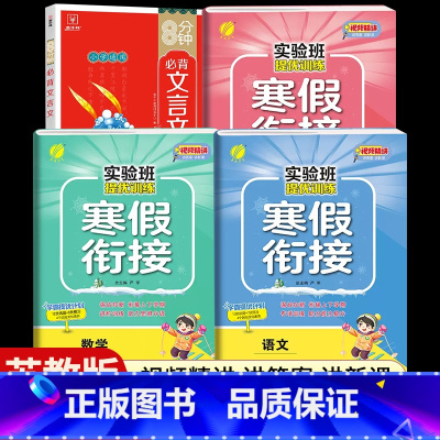 [三年级江苏版4本]语数英寒假衔接+小学必背文言文 小学通用 [正版]2024新实验班寒假衔接一年级二年级四五六三年级上