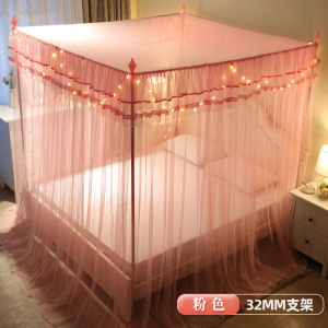 美帮汇公主风蚊帐 1.8m床1.5三开2米简约家用落地2.02.22.3防纹账