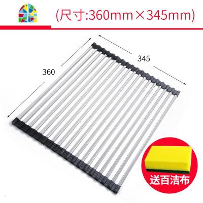 可折叠304不锈钢厨房水 水池沥水架 洗菜盆滤水架置物架 FENGHOU 360mmx345mm洗菜篮洗菜篮