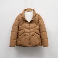 平湖90绒纯色羽绒服女短款鸭绒小个子新款时尚女装上衣外套潮