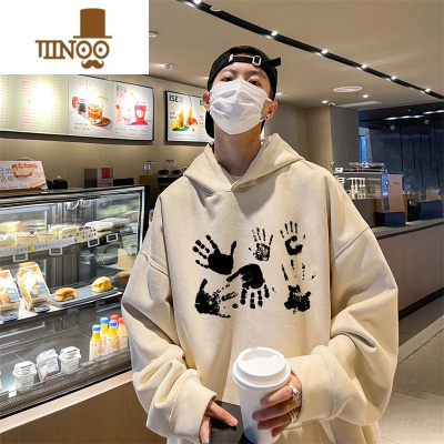 YANXU潮牌连帽卫衣男2023新款薄款宽松显瘦美式复古港风chic外套