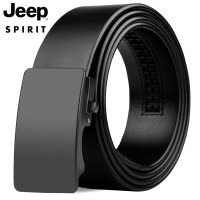 Jeep spirit男士皮带头层牛皮真皮自动扣休闲青年男式腰带商务裤