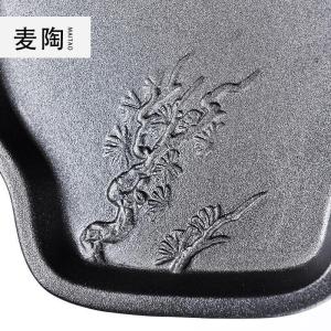 美帮汇一壶两二杯旅行套装便携棉麻布收纳袋陶瓷乌金石茶盘整套茶具