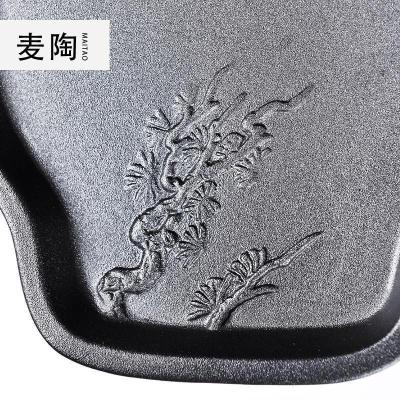 美帮汇一壶两二杯旅行套装便携棉麻布收纳袋陶瓷乌金石茶盘整套茶具