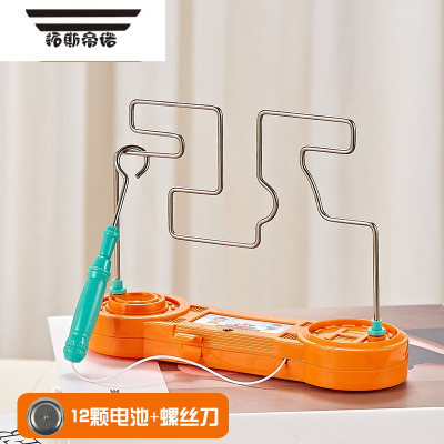 拓斯帝诺火线冲击益智玩具儿童专注力训练穿越游戏道具聚会室内动活力橙中配-12颗电池单人游戏迷宫儿童迷宫