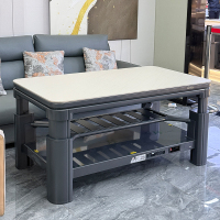 火焰山取暖桌茶几长方形家用多功能使用电暖桌上下发热电暖茶几