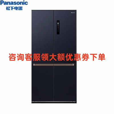 松下(Panasonic)NR-W591CG-B 575升宽幅变温超薄嵌入式大容量十字对开门冰箱 微冻保鲜 静怡蓝