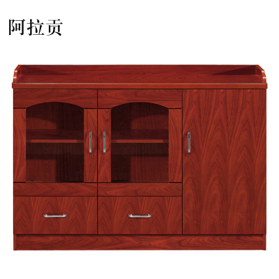 阿拉贡胡桃色餐边柜简约茶水柜三门1200*400*860[工厂现做 7天内发货]