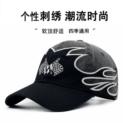 2026新款春秋街头迷彩拼色棒球帽男女潮牌嘻哈时尚百搭刺绣鸭舌帽