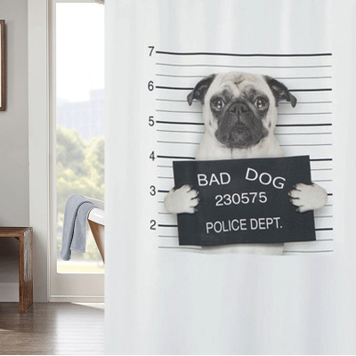 新款浴帘加厚套装免打孔伸缩杆卫生间浴室帘子淋浴帘布隔断帘惠恩HuiEn