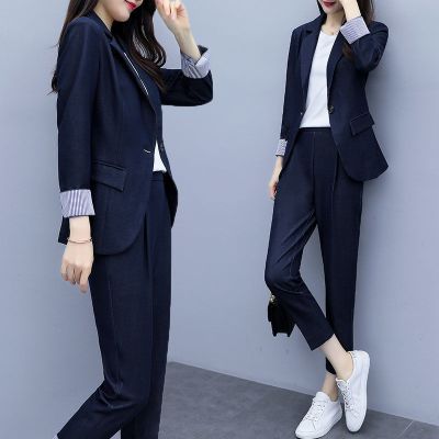 单/套装女2021新款西装两件套韩版时尚气质休闲网红小西服外套莎丞