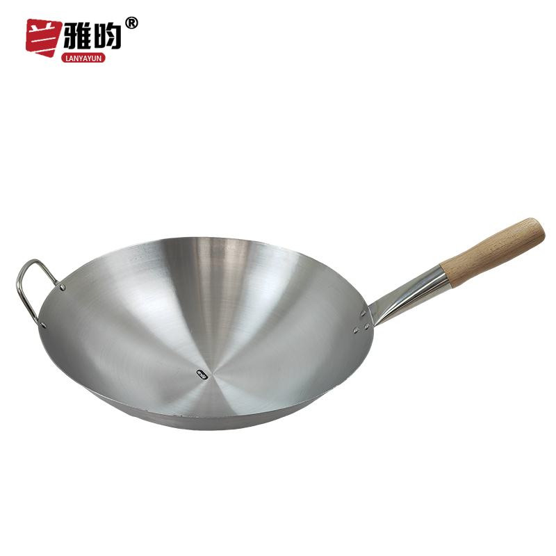兰雅昀 加厚不锈钢单柄炒锅 40cm 个
