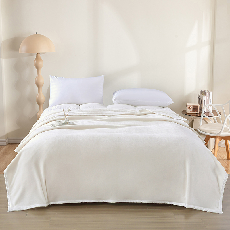 雅鹿 雪狐绒毛毯