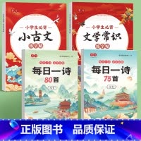 每日一诗75+80+必背文学常识+小古文 [正版]小学生必背文学常识练字帖注音版必背古诗词小学语文基础知识大全1-6年级