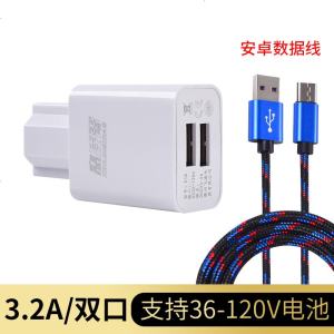 [补贴10%]快充通用电动车手机充电器电瓶转换接头36V-120V兼容代驾车载usb