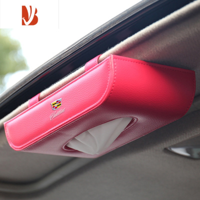 三维工匠适用于凯迪拉克车载纸巾盒XTS/XT4/ATSL/CT5/CT6/SRX汽车抽纸盒 挂式红色