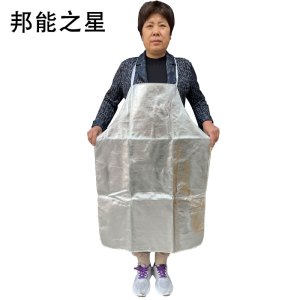邦能之星铝箔耐高温围裙防飞溅防烫防火阻燃围裙防护服防水防油隔热劳保服N5882