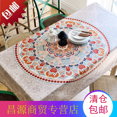 欧式茶几餐桌布民族风正方形客厅四方形台布餐厅长方形餐桌布布艺
