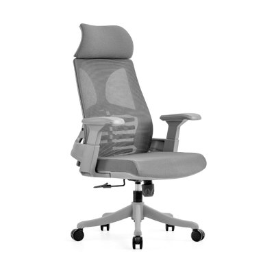 初嘉CJ-7106办公椅转椅电脑椅网布学习椅高背职员椅 灰框