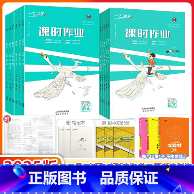 [热卖套装]语数物史政(RJ)+英语(WY)6本套装 八年级上 [正版]2025版一飞冲天课时作业语文数学英语物理道德与