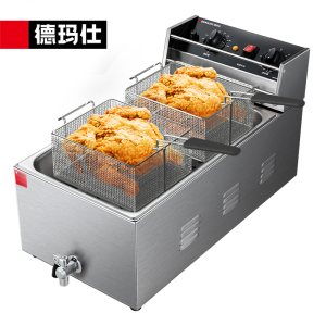 德玛仕(DEMASHI)电炸炉商用 小吃油炸锅油炸机 油条机 薯条机 电炸锅[单缸21升丨3000W功率]DZL201C