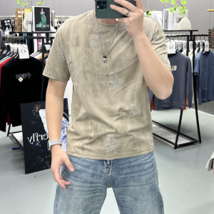 夏季新款马年休闲潮流凉爽时尚高品质男士短袖圆领T恤半袖打底衫t