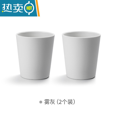 敬平漱口杯家用简约刷牙杯洗漱杯情侣一对牙刷杯套装创意便携牙缸牙桶 [雾灰]两个装
