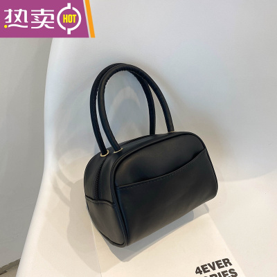 NEWLAKE韩国ins包包女2021新款潮时尚小众复古手提腋下枕头包盒形小方包手提包