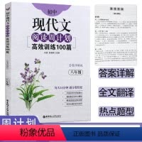 [正版]初中现代文阅读周计划高效训练100篇-八年级现代文阅读技能训练100篇语文专项训练阅读理解答题技巧